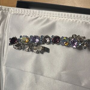 Austria Multicolor Gemstone Silver Bracelet